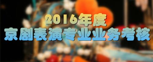 另类操逼视频国家京剧院2016年度京剧表演专业业务考...